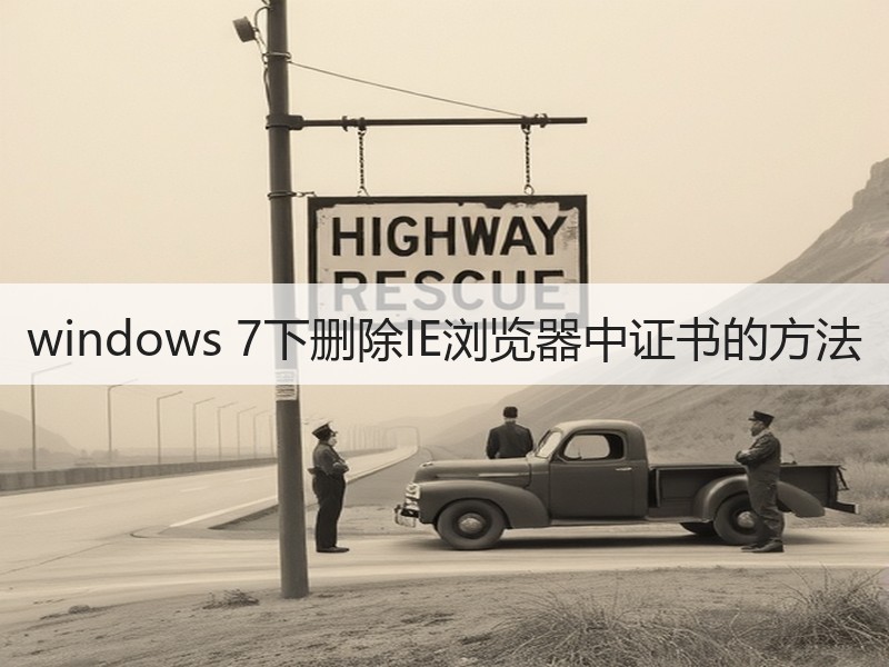 windows 7下删除IE浏览器中证书的方法