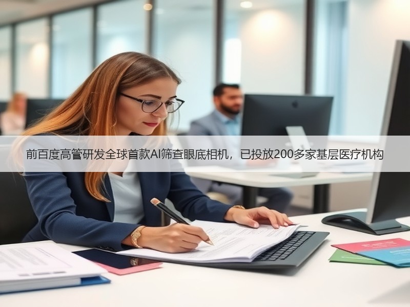 前百度高管研发全球首款AI筛查眼底相机，已投放200多家基层医疗机构