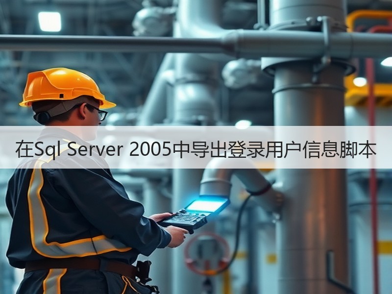 在Sql Server 2005中导出登录用户信息脚本