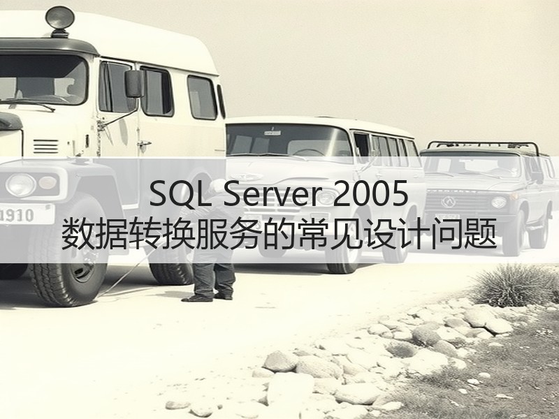 SQL Server 2005 数据转换服务的常见设计问题