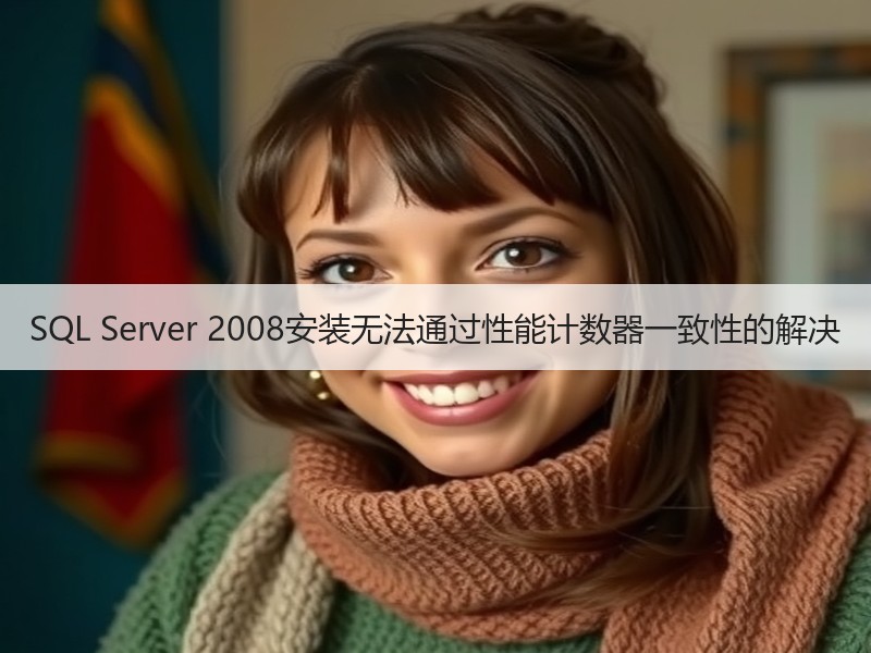 SQL Server 2008安装无法通过性能计数器一致性的解决