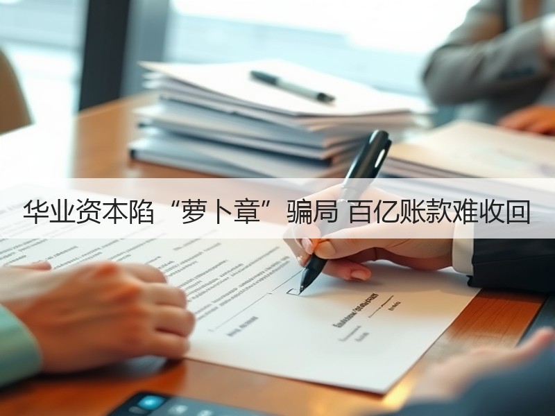 华业资本陷“萝卜章”骗局 百亿账款难收回