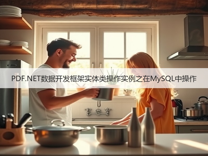 PDF.NET数据开发框架实体类操作实例之在MySQL中操作