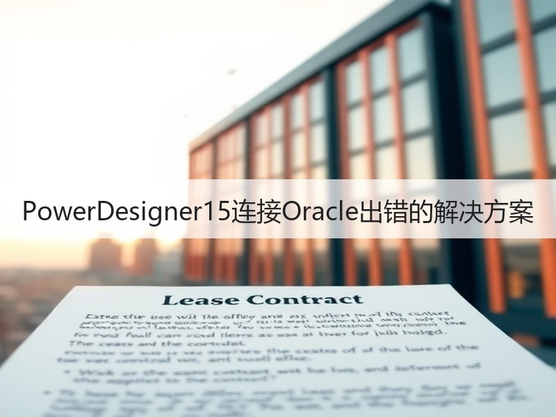 PowerDesigner15连接Oracle出错的解决方案