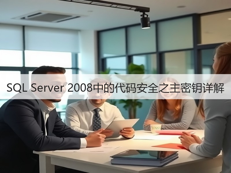SQL Server 2008中的代码安全之主密钥详解