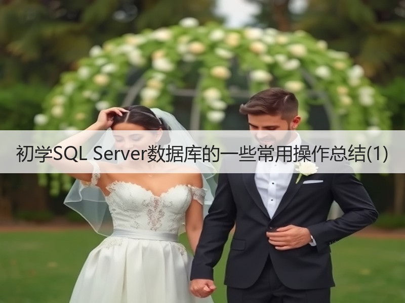 初学SQL Server数据库的一些常用操作总结(1)