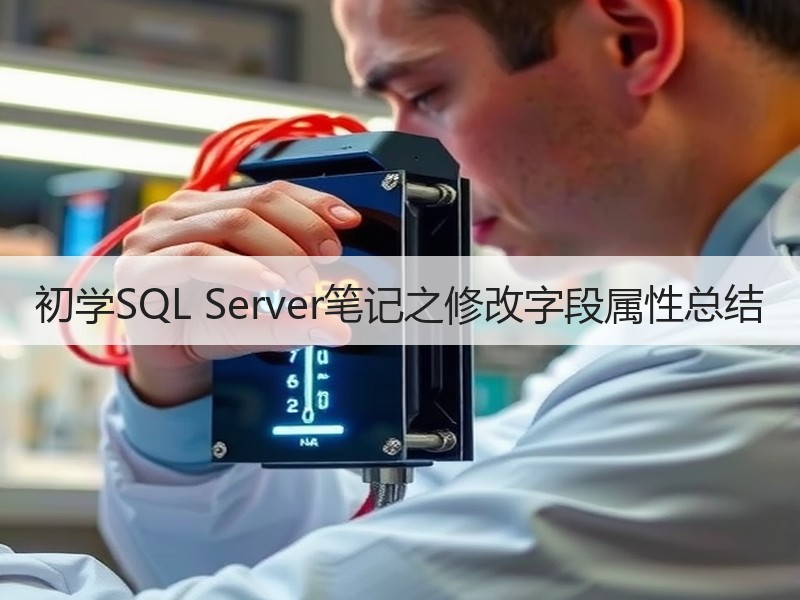 初学SQL Server笔记之修改字段属性总结