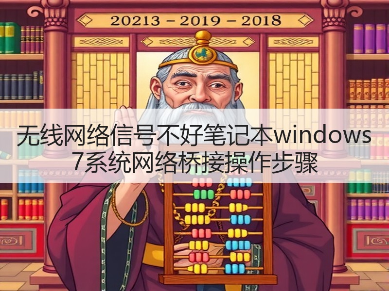 无线网络信号不好笔记本windows 7系统网络桥接操作步骤