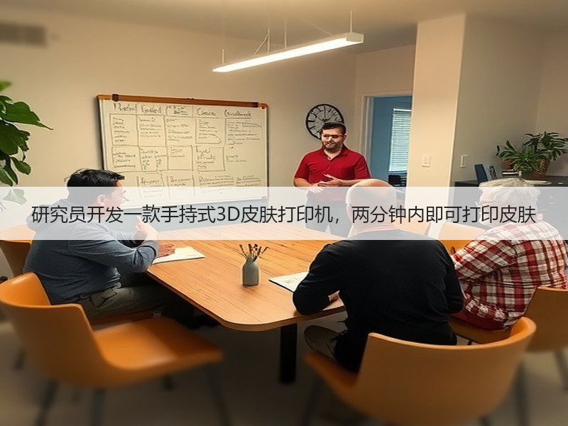 研究员开发一款手持式3D皮肤打印机，两分钟内即可打印皮肤