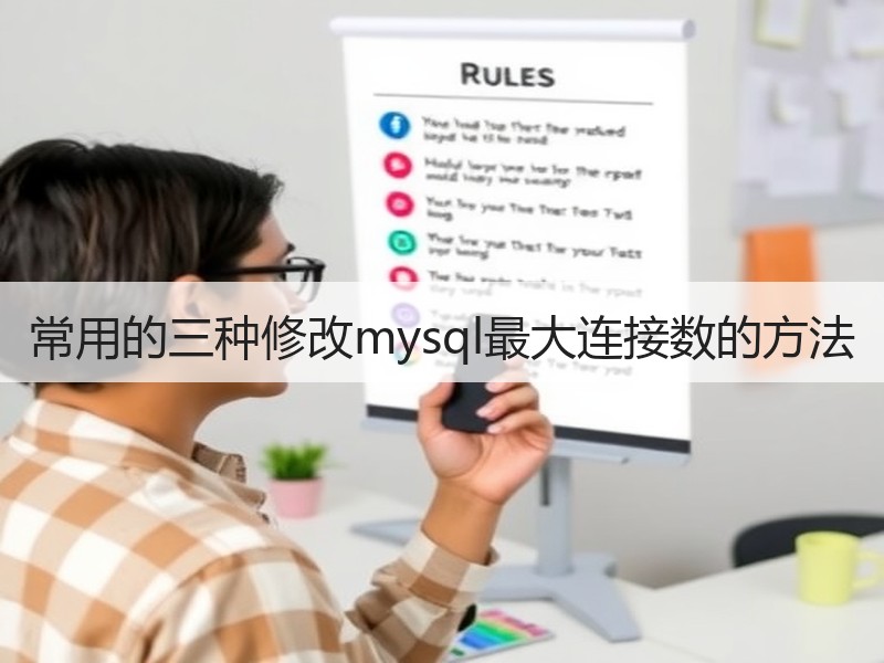 常用的三种修改mysql最大连接数的方法