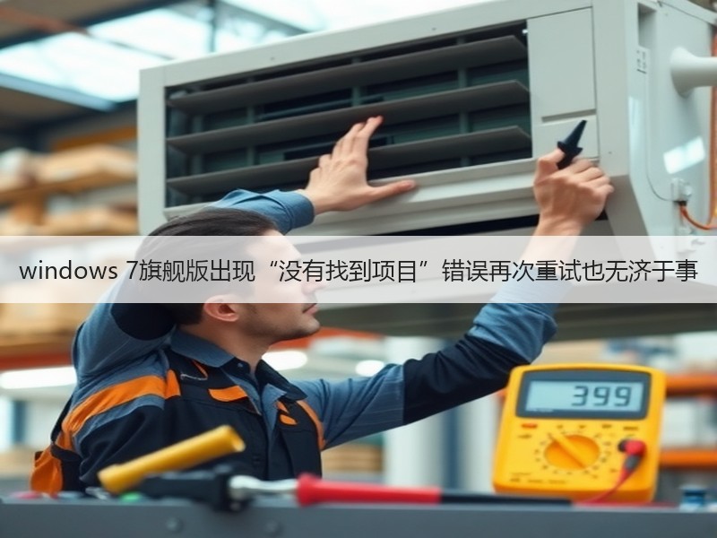 windows 7旗舰版出现“没有找到项目”错误再次重试也无济于事
