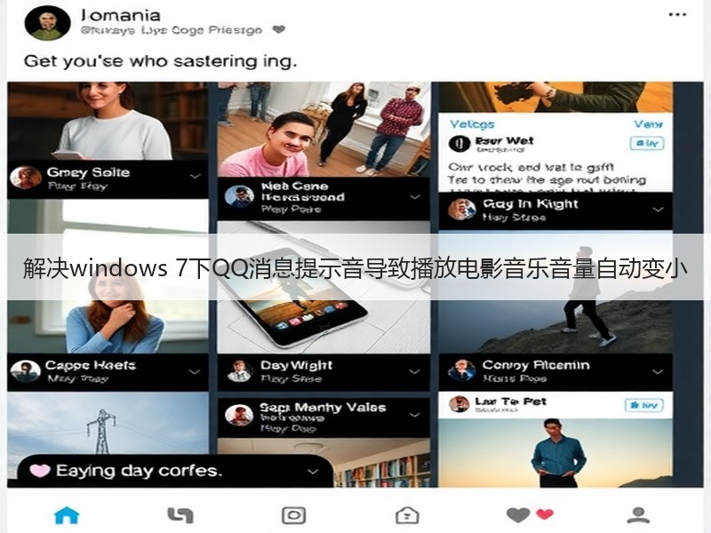 解决windows 7下QQ消息提示音导致播放电影音乐音量自动变小