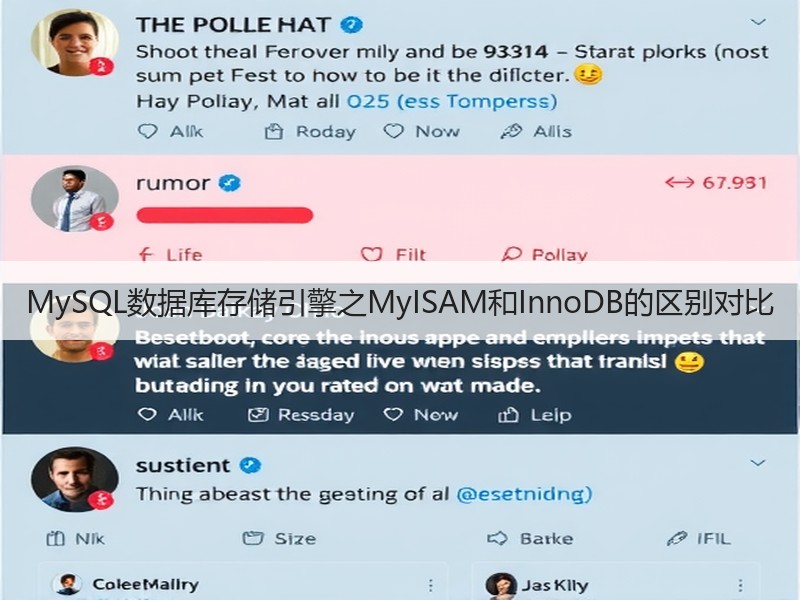 MySQL数据库存储引擎之MyISAM和InnoDB的区别对比