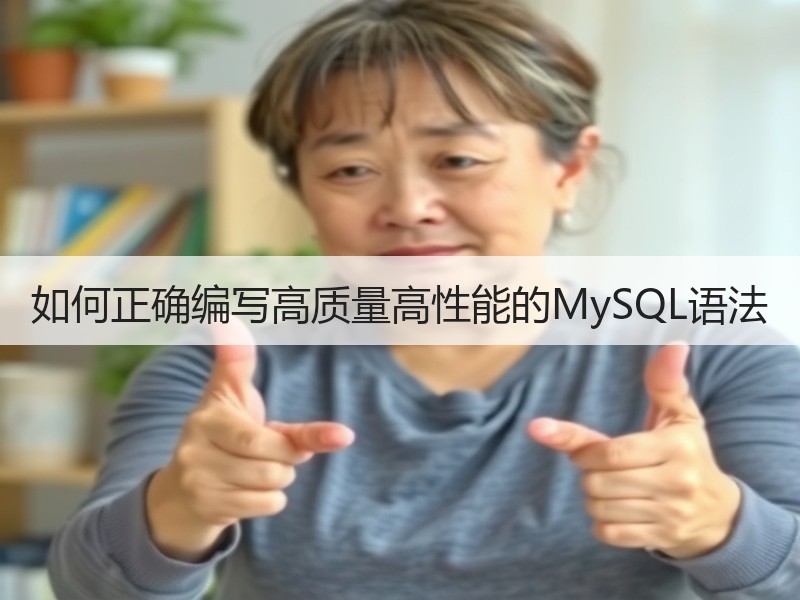 如何正确编写高质量高性能的MySQL语法