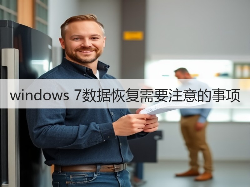 windows 7数据恢复需要注意的事项