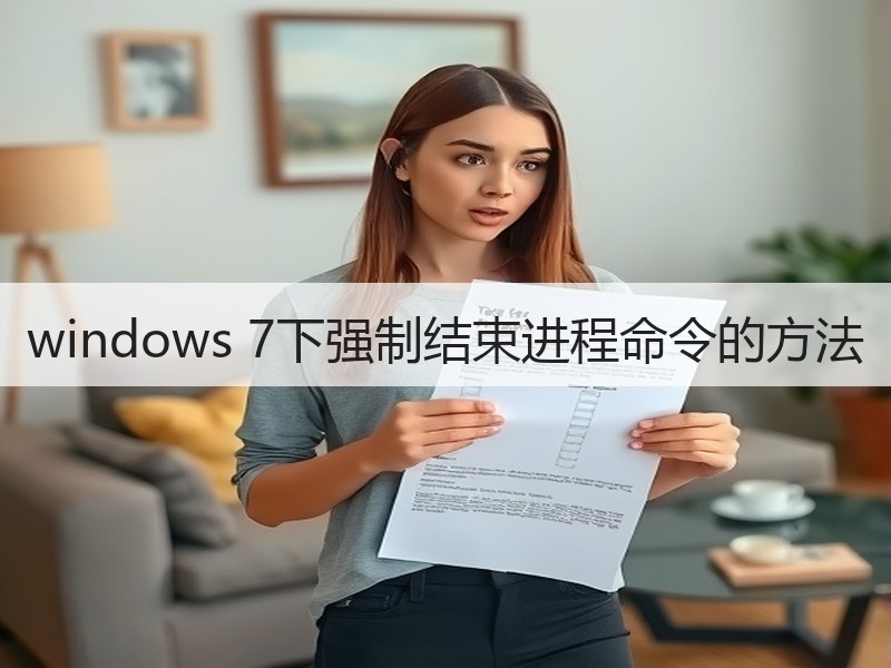 windows 7下强制结束进程命令的方法
