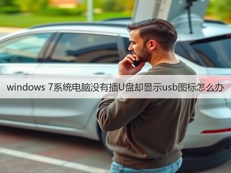windows 7系统电脑没有插U盘却显示usb图标怎么办