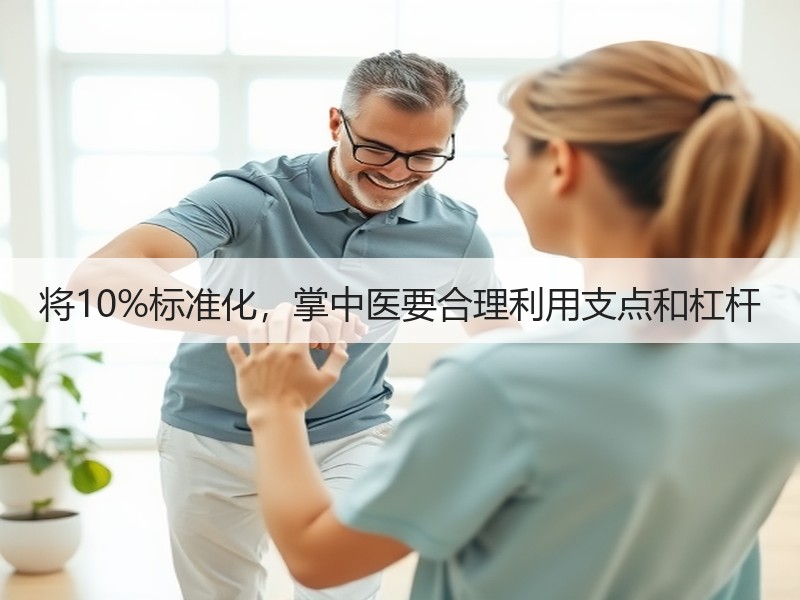 将10%标准化，掌中医要合理利用支点和杠杆