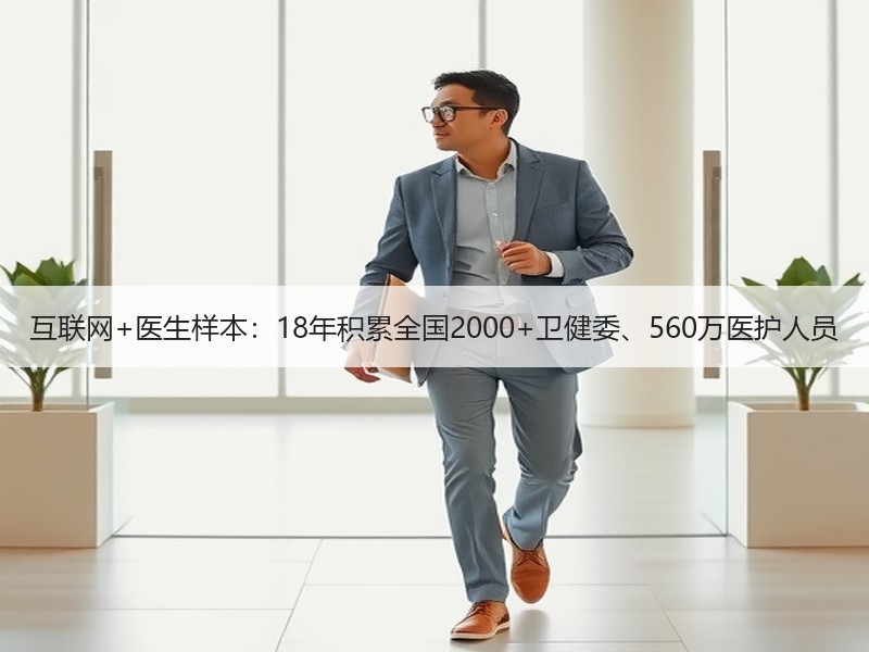 互联网+医生样本：18年积累全国2000+卫健委、560万医护人员