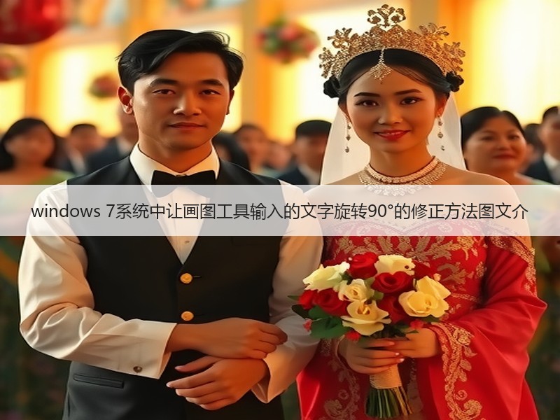 windows 7系统中让画图工具输入的文字旋转90°的修正方法图文介