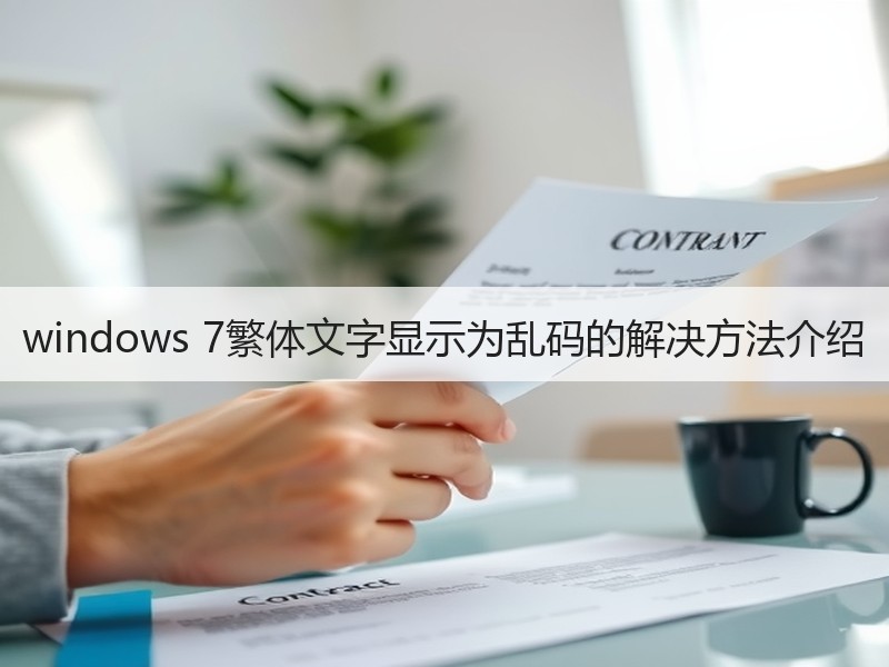 windows 7繁体文字显示为乱码的解决方法介绍