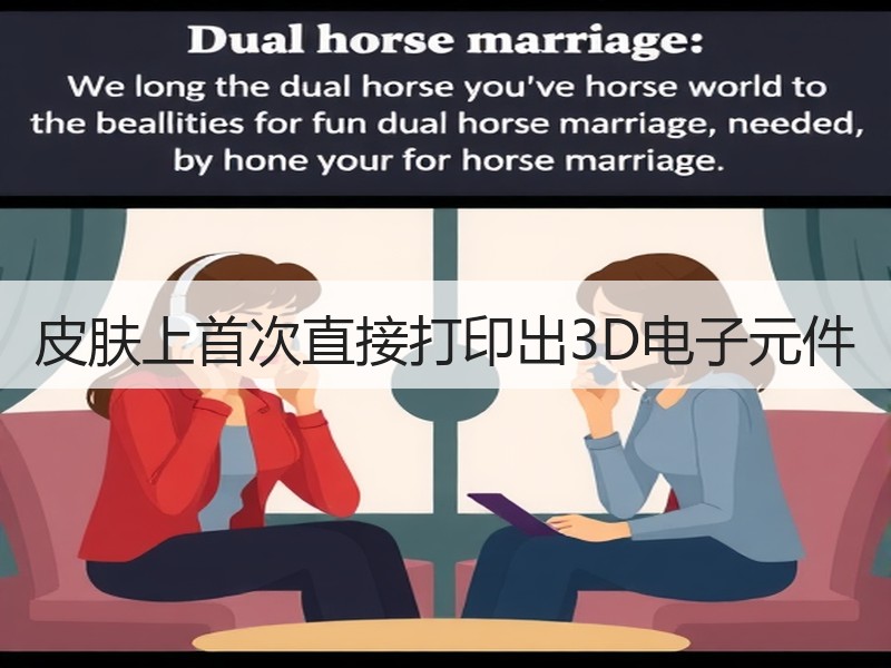 皮肤上首次直接打印出3D电子元件