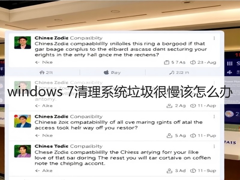 windows 7清理系统垃圾很慢该怎么办