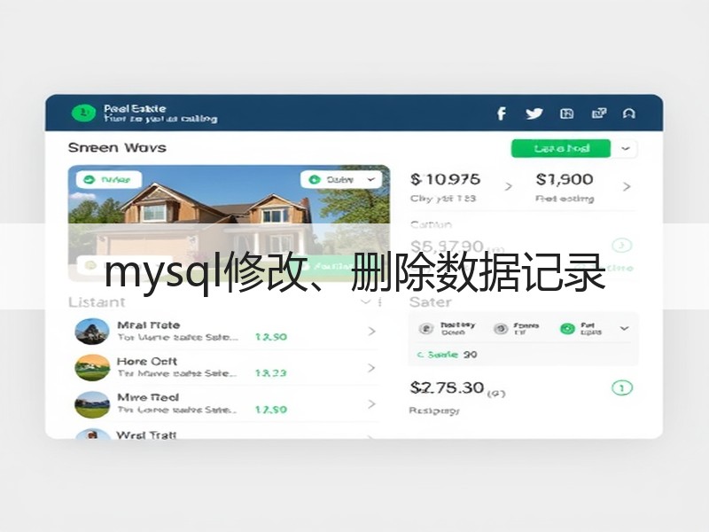 mysql修改、删除数据记录