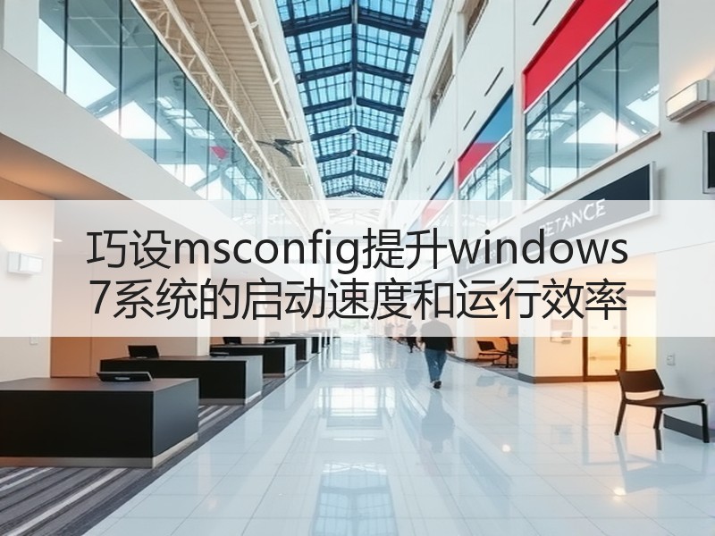 巧设msconfig提升windows 7系统的启动速度和运行效率