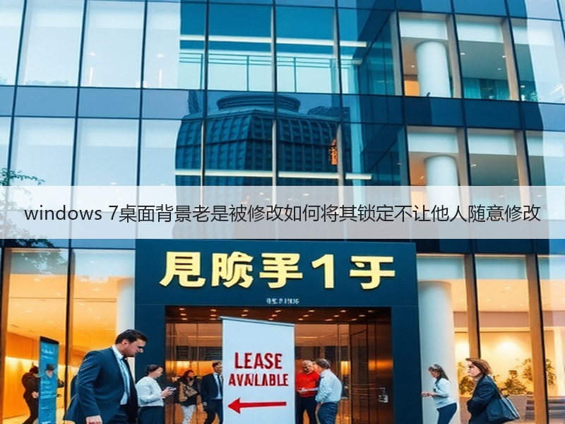 windows 7桌面背景老是被修改如何将其锁定不让他人随意修改