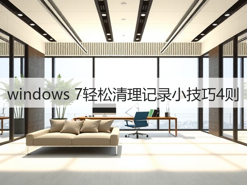 windows 7轻松清理记录小技巧4则
