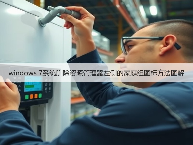 windows 7系统删除资源管理器左侧的家庭组图标方法图解