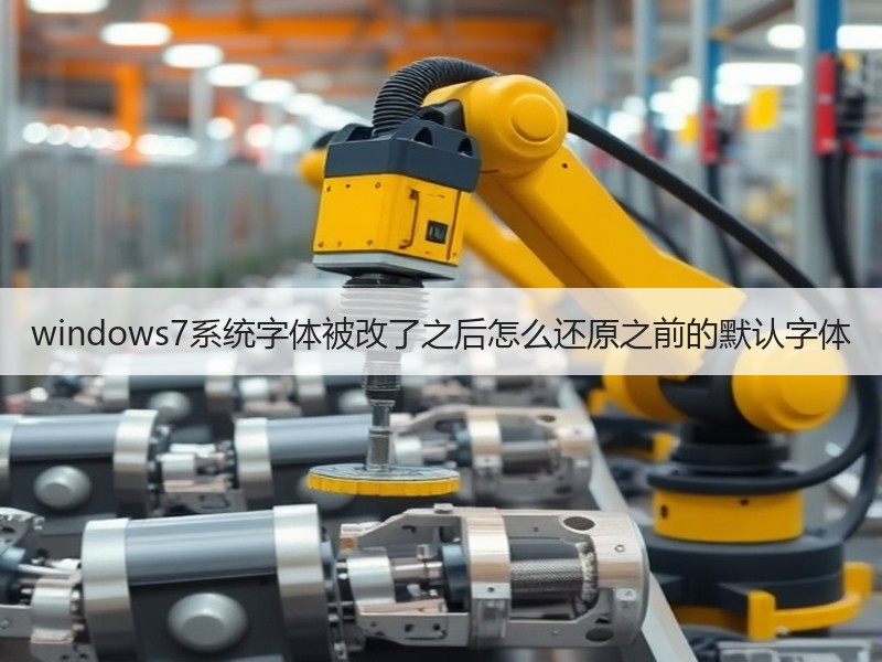 windows7系统字体被改了之后怎么还原之前的默认字体