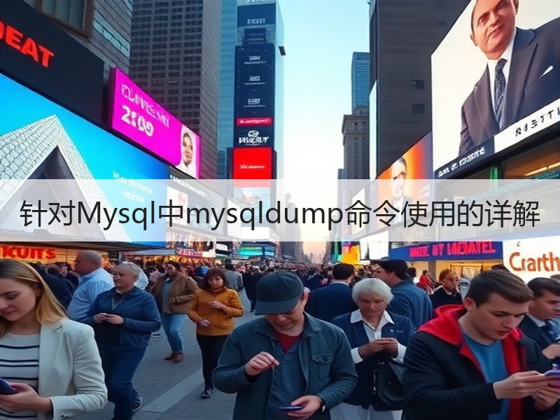 针对Mysql中mysqldump命令使用的详解