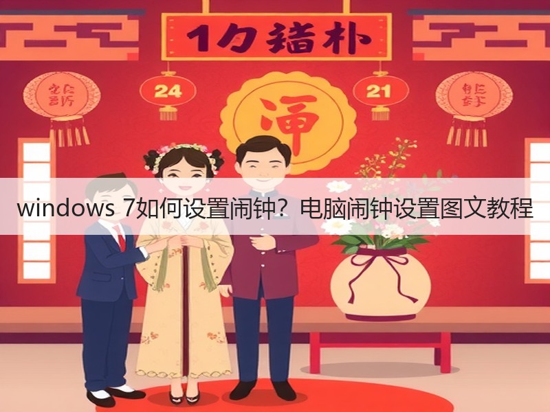 windows 7如何设置闹钟？电脑闹钟设置图文教程