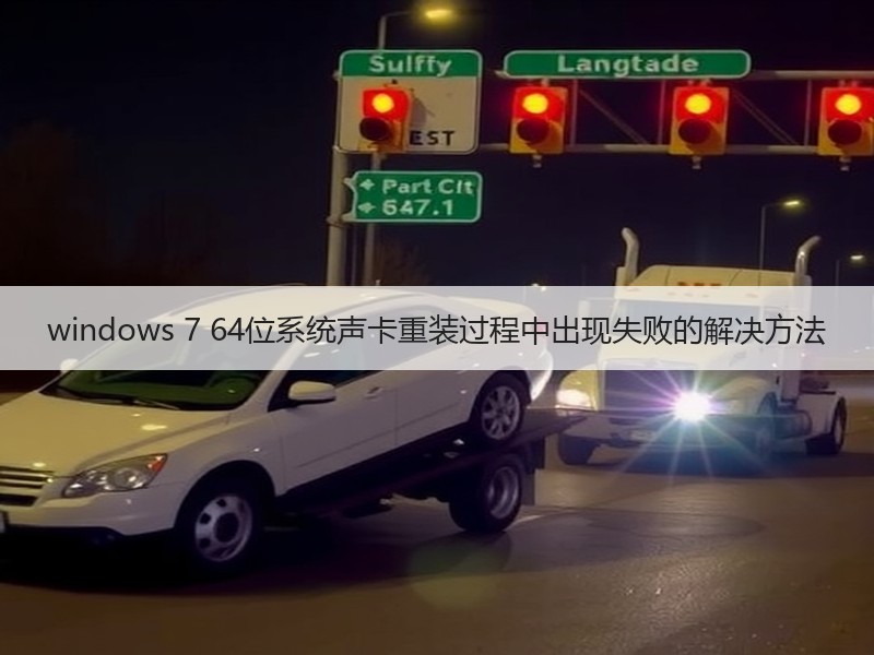 windows 7 64位系统声卡重装过程中出现失败的解决方法