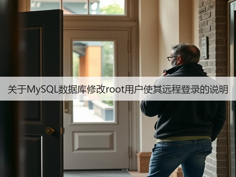 关于MySQL数据库修改root用户使其远程登录的说明
