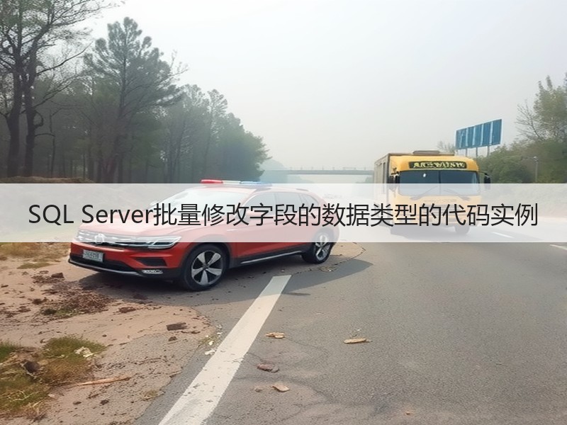 SQL Server批量修改字段的数据类型的代码实例