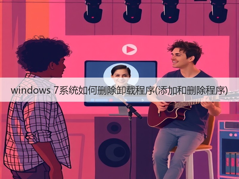 windows 7系统如何删除卸载程序(添加和删除程序)
