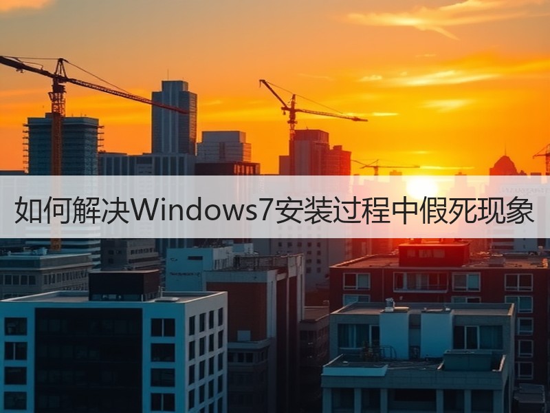 如何解决Windows7安装过程中假死现象