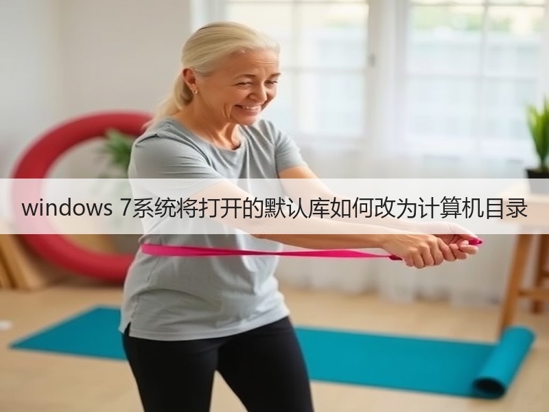 windows 7系统将打开的默认库如何改为计算机目录