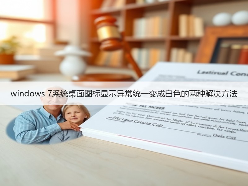 windows 7系统桌面图标显示异常统一变成白色的两种解决方法