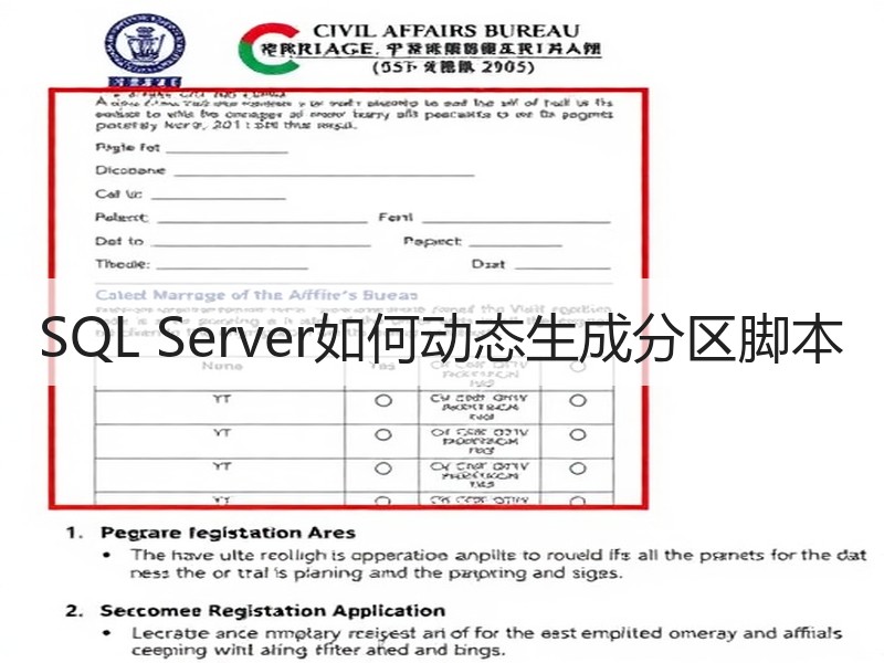 SQL Server如何动态生成分区脚本