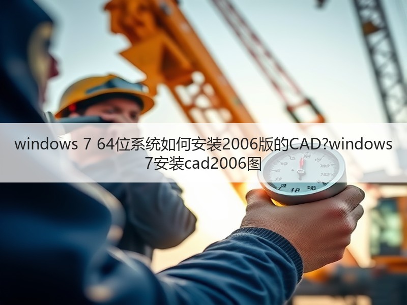 windows 7 64位系统如何安装2006版的CAD?windows 7安装cad2006图