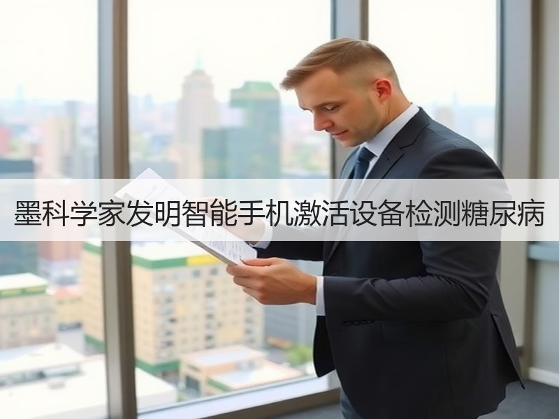 墨科学家发明智能手机激活设备检测糖尿病