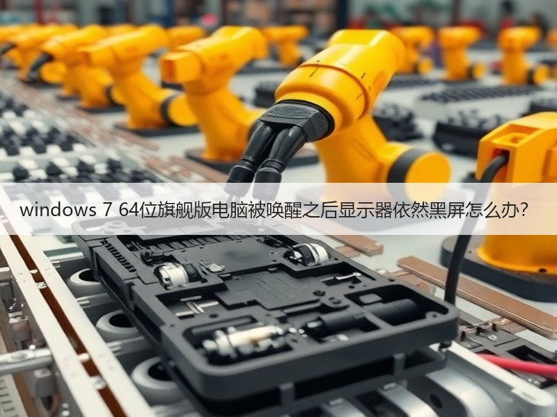 windows 7 64位旗舰版电脑被唤醒之后显示器依然黑屏怎么办？