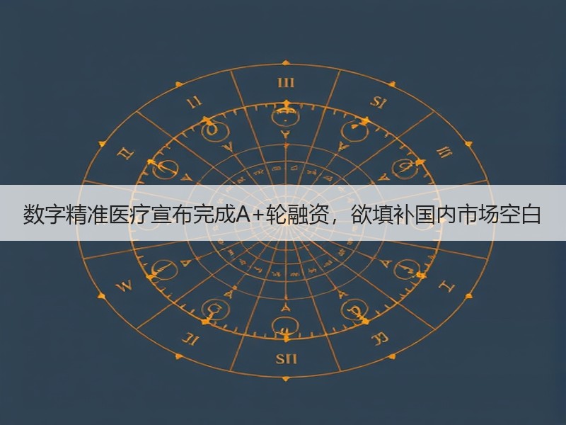 数字精准医疗宣布完成A+轮融资，欲填补国内市场空白