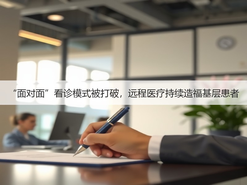 “面对面”看诊模式被打破，远程医疗持续造福基层患者