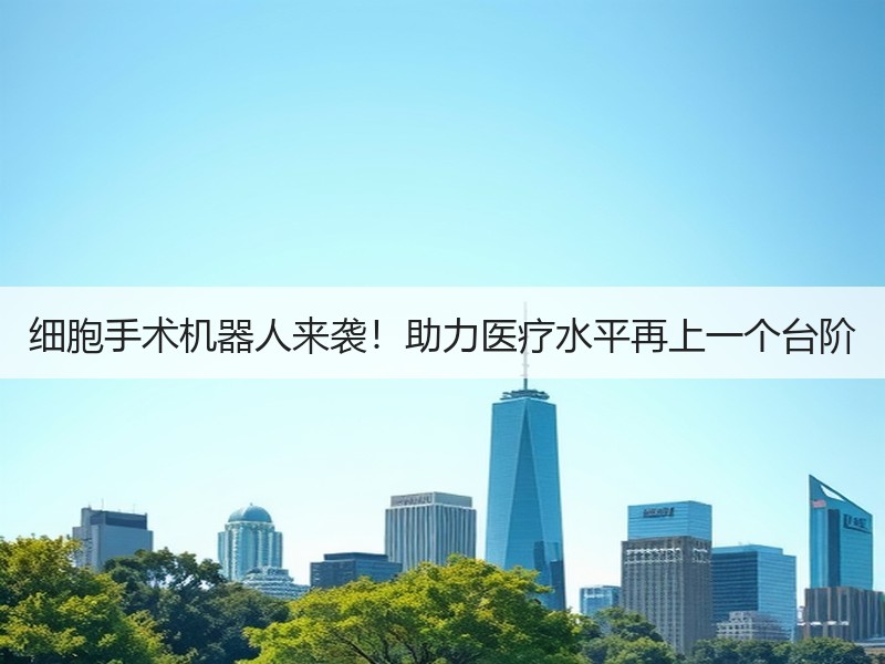 细胞手术机器人来袭！助力医疗水平再上一个台阶