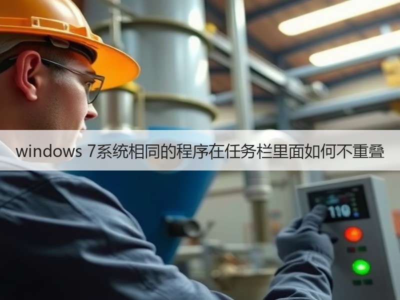 windows 7系统相同的程序在任务栏里面如何不重叠